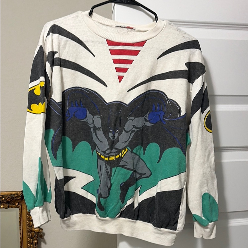 Batman Graphic Sweater - White and Black
